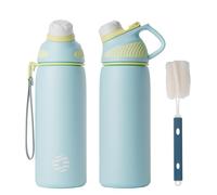 Fjbottle Stainless Steel Drinking Bottle 600 ml with Magnetic Lid for | Carbonated safe, leak-proof and dishwasher safe - ideal sports bottle for fitness and everyday use.