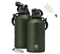 Fjbottle Stainless Steel Water Bottle 1.9L Double-Walled with Magnetic Lid, BPA Free Vacuum Insulated Water Bottle, Big Metal Drinking Flask Large Capacity Jug Leak-Proof for Sports, Camping, Gym