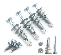 FJCTER #8 Self-Drilling Drywall Anchors and Screws Kit, Heavy Duty Wall Anchors for Drywall, 30pcs 1/2 * 1-1/4” Anchors & 30pcs #8 * 1-3/8” Screws, Drywall Anchor Kit, 75LB Hanging and Mounting