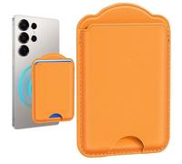 Fjdcslwx Compatible with Magsafe Wallet Magnetic Card Holder - Phone Wallet for Samsung Galaxy S25 Series,for iPhone 17/16/15/14/13/12 Series for Women Men for Apple Mag RFID Magnet Fit 3 Cards,Yellow