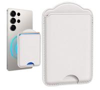 Fjdcslwx Compatible with Magsafe Wallet Magnetic Card Holder - Phone Wallet for Samsung Galaxy S25 Series,for iPhone 17/16/15/14/13/12 Series for Women Men for Apple Mag RFID Magnet Fit 3 Cards,White