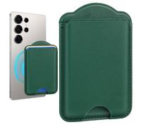Fjdcslwx Compatible with Magsafe Wallet Magnetic Card Holder - Phone Wallet for Samsung Galaxy S25 Series,for iPhone 17/16/15/14/13/12 Series for Women Men for Apple Mag RFID Magnet Fit 3 Cards,Green