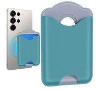 Fjdcslwx Compatible with Magsafe Wallet Magnetic Card Holder - Phone Wallet for Samsung S25 Series,for iPhone 17/16/15/14/13/12 Series for Women Men for Apple Mag RFID Magnet Fit 3 Cards,Grayish blue
