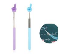 FJDRSIG 2 Pcs Retractable Teacher Pointer Stick,Telescopic Finger Pointer,Mini Finger Pointers Stick,Durable Extendable Pointers,for Elementary School Kindergarten Teacher Supplies (Blue Purple)