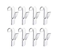 FJDRSIG 8 Pcs Towel Radiator Hooks,Clear Bathroom Radiator Rail Brackets,Removable Towel Hanger Hooks for Heated Towel Rails,Fits Most Standard Rad