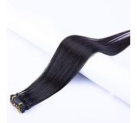 FJFFC 6D Generation Hair Piece, 100% Real Natural Women 6D Human Hair Extension, Can Perm Dye Hair No Tangling, 10 Bunches in a Row,70cm/28inchs