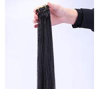 FJFFC 6D Hair Extension Real Human Hair 10 Bundle First Generation Invisible Seamless 6D Hair No Trace Extension 10 Row Black,70cm/28inchs