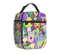 FJGFOEE Dan-dy World Hello Catr Kitty Reusable Insulated Lunch Bag Durable Large Capacity Lunch Box for Women and Men Work Picnic Beach Office Pink Cartoon
