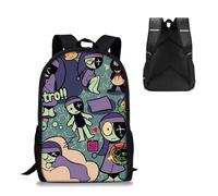 FJGFOEE Dandy Worlds School Backpack for Teen Students Age 8+, 38 Cm / 15 Inch Large Capacity Multi-layer Bookbag, Waterproof Lightweight Schoolbag College Rucksack for Travel/Work