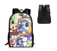 FJGFOEE Dandy Worlds School Backpack for Teen Students Age 8+, 38 Cm / 15 Inch Large Capacity Multi-layer Bookbag, Waterproof Lightweight Schoolbag College Rucksack for Travel/Work