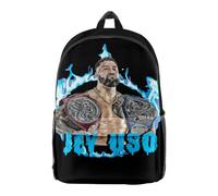 FJGFOEE Jey Wrestler USO Backpack Set for Middle School Girls Purple Backpack with Lunch Box 3 in 1 Kids School Bag Set Back to School Kids Youth 7th Grade Bookbags