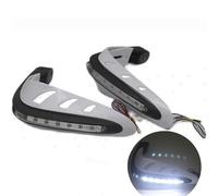 FJGIGN Hand Protectors 17-22mm ABS Motorcycle Handguard Handlebar Lever Guard Universal for Ducati for Monster for Benelli for TRK 125 Hand Guards Handguard(White-White)