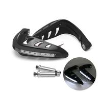 FJGIGN Hand Protectors 17-22mm ABS Motorcycle Handguard Handlebar Lever Guard Universal for Ducati for Monster for Benelli for TRK 125 Hand Guards Handguard(Black-White)
