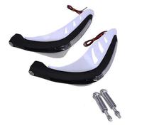 FJGIGN Hand Protectors Motorcycle Handguard 17-22mm Handlebar with Light Hand Guard Universal for FZ6 NMAX 125 for Suzuki SV400 SV650 Hand Guards Handguard(Black)