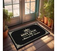 FJHG Bar Decor For Home Keep Calm I'M Almost A Doctor Doormat Rugs For Entryway Doormat Outdoor Entrance(65X90CM)