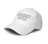 FJHG Funny Hats for Men Baseball Cap I Love Sarcasm It's Like Punching People in The Face Casquette Dad Baseball Cap Baseball Hats for Men Funny