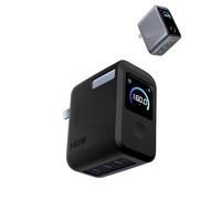 FJIASTB Case for Anker Prime 160W 3-Port Compact USB-C GaN Charger (Model: A2687), Kids-Friendly Soft Silicone Protective Cover, Shockproof, Waterproof (Black)