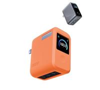 FJIASTB Case for Anker Prime 160W 3-Port Compact USB-C GaN Charger (Model: A2687), Kids-Friendly Soft Silicone Protective Cover, Shockproof, Waterproof (Orange)