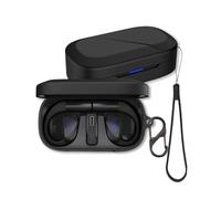 FJIASTB Case for ASUS ROG Cetra Open Ear Earbuds (Black) | Soft Silicone Protective Cover with Carabiner and Lanyard, Shockproof