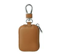 FJIASTB Case for Bandai Namco Digimon Digivice Virtual Pet Monster (New Wave 1), Leather Texture Shockproof Protective Cover with Carabiner (Brown)