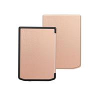 FJIASTB Case for Pocketbook Verse Lite eReader 6 Inch (PB619), Drop-Proof TPU + Scratch Resistant PU Leather Cover with Auto Wake/Sleep (Rose Gold)