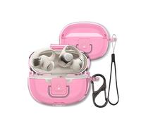 FJIASTB Case for Shokz OpenDots 2 Earbuds (Clear Pink)
