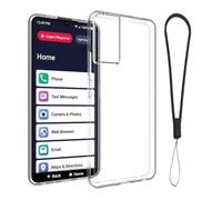 FJIASTB Slim Fit Case for Lively Jitterbug Smart4 Smartphone, Lightweight Clear Cover with Lanyard, Scratch-Resistant, No-Yellowing (Transparent)