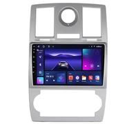FJINQIANG Double Din Android 15 Car Stereo 9 Inch Touch Screen for Chrysler 300C 2005-2007 Plug and Play with Wireless Carplay Android Auto GPS Bluetooth Mirror Connection,8 Core 4G+Wifi 2G+32G