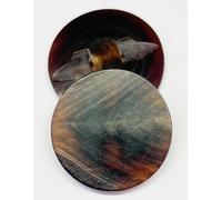 FJISD 10pcs 12-28MM Coffee Shank Real Horn Buttons For Suits Real Buffalo Horn Blazer Buttons Black Horn Button Coat Suit Buttons For Men/Women