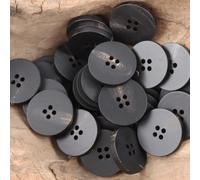 FJISD 10pcs 12-28mm Large Grey Real Horn Buttons For Suits Real Buffalo Horn Blazer Buttons Black Horn Button Coat Suit Buttons For Men/Women