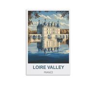 FJIWECWSQ Loire Valley France Vintage Travel Poster 20x30inch(50x75cm) Canvas Wall Art Painting Prints
