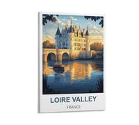FJIWECWSQ Loire Valley France Vintage Travel Posters 12x18inch(30x45cm) Canvas Wall Art Painting Prints