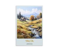 FJIWECWSQ Yalta Ukraine Vintage Travel Posters 12x18inch(30x45cm) Canvas Wall Art Painting Prints