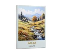 FJIWECWSQ Yalta Ukraine Vintage Travel Posters 16x24inch(40x60cm) Canvas Wall Art Painting Prints