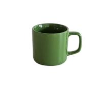 FJIXUO 1Pcs Household Ceramic Breakfast Cup Office Water Pottery Porcelain Coffee Mug Afternoon Tea Cups Kitchen Living Room Accessories for Office and Home Use(Dark Green)