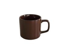 FJIXUO 1Pcs Household Ceramic Breakfast Cup Office Water Pottery Porcelain Coffee Mug Afternoon Tea Cups Kitchen Living Room Accessories for Office and Home Use(Dark Brown)