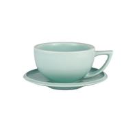 FJIXUO 1Pcs Tea Espresso Cups and Saucers with Coffee Spoons Set Ceramic Cappuccino Latte Art Mug Home Barista Accessories for Office and Home Use(Light Blue)