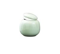FJIXUO 2pc Elegant Empty Color Glaze Ceramic Jars Mini Sealed Tea Storage Jar Sub-bottling Box Eyeshadow For Kitchens,Storage Rooms(Color6)