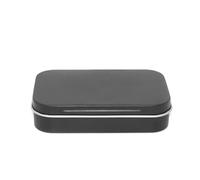 FJIXUO 2pcs Metal Rectangular Empty Mini Tin Box Tinplate Push Cases Bins Jar Hinged Containers Small Organizer Storage for Organizing,Storing Pencils(Color 1)