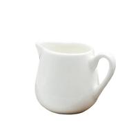 FJIXUO 3pcs Coffee Latte Art Cup Afternoon Tea Cafe Coffeeware Ceramic Milk Jug Barista Maker Tools for Home and Office(White-90ml)