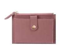 FJIXUO 3Pcs Women Small Wallet Solid Color Mini Coin Credit Card Holder Bags Zipper for Vacations and Travel(Watermelon Red)