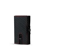 FJIXUO Men Wallets Real Pop Up Business Credit Card Holder Blocking Slim Carbon Fiber Wallet with Pocket for Travel and Leisure(Color5)