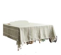 FJIXUO Pumpkin Colored Table Cloth Cover, Orange Hollowed Cotton Linen, Rectangular Tablecloth, Halloween Festival Party, Home Decor For Wedding,Banquet(Green,140x300cm)