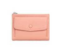 FJIXUO Women's Wallet Leather Short Double Zippered Simple Solid Color Large Capacity Bag with Coin Pocket for Vacations,Travel(Pink)