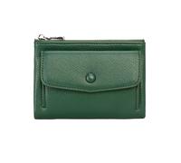 FJIXUO Women's Wallet Leather Short Double Zippered Simple Solid Color Large Capacity Bag with Coin Pocket for Vacations,Travel(Green)