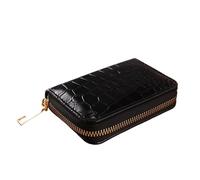 FJIXUO Women's Wallet Short, Large Capacity, Multi Slot Card Bag, Multifunctional Zero for Vacations,Travel(Black)