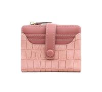 FJIXUO Women's Wallet, Zipper Buckle, Large Capacity, Multi Card Carrying Bag, Zero for Vacations,Travel(Pink)