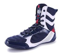 FJJLOVE Wrestling Shoes Youth Boys Girls Unisex Breathable Mesh Boxing Barefoot Boots Lightweight Non Slip High-Top Ankle Shoes,Blue,8.5 UK