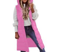 FJKVAVF Amason UK Black of Friday Black Long Gilet Women Ladies Long Gilets Petite Sleeveless Zipped Hoodie Womens Heated Jacket Summer Coats For Women Ladies Clothes Size 16 Christmas Deals Day