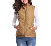 FJKVAVF Black of Friday Week Womens Multi Pocket Gilet Quilted Waistcoat Women Longline Body Warmer Women Casual Jackets For Women Black Quilted Body Warmer Offers Of The Day For Women